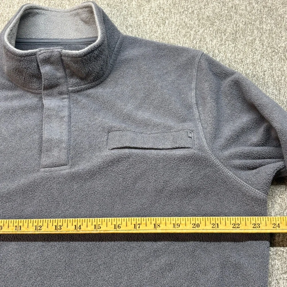 Free Fly Mens Bamboo Fleece‎ Snap Neck Pullover Charcoal Gray XL Performance XL